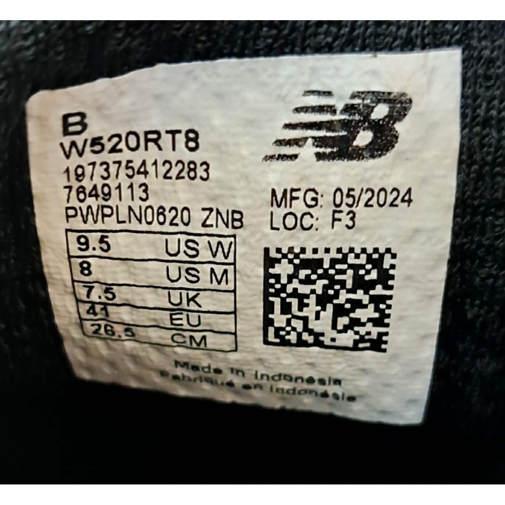 New Balance 520v8 Running Shoes Womens Size 9.5 Gray Black Mint Pink W520RT8 - Picture 11 of 11
